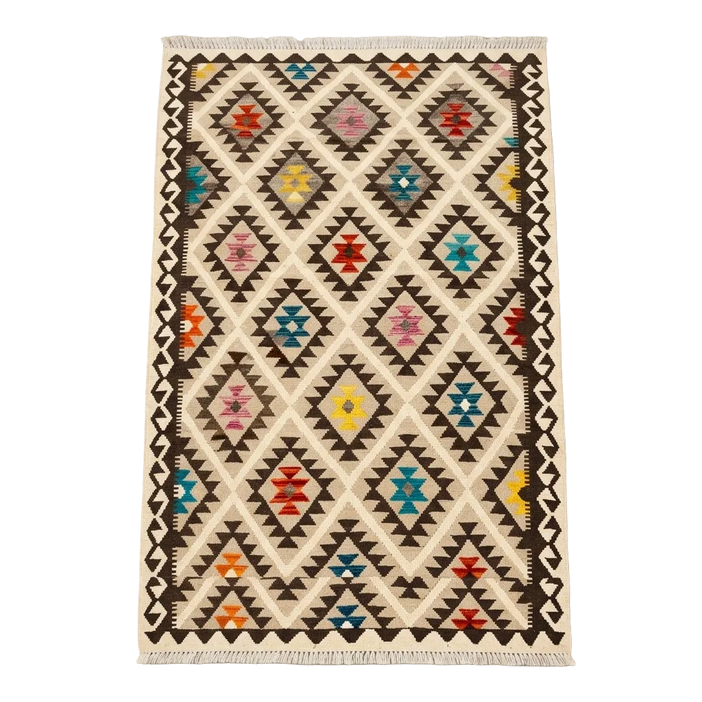 Handmade Flat Weave  Kilim Rug |198 CM x 149 CM KAS#91
