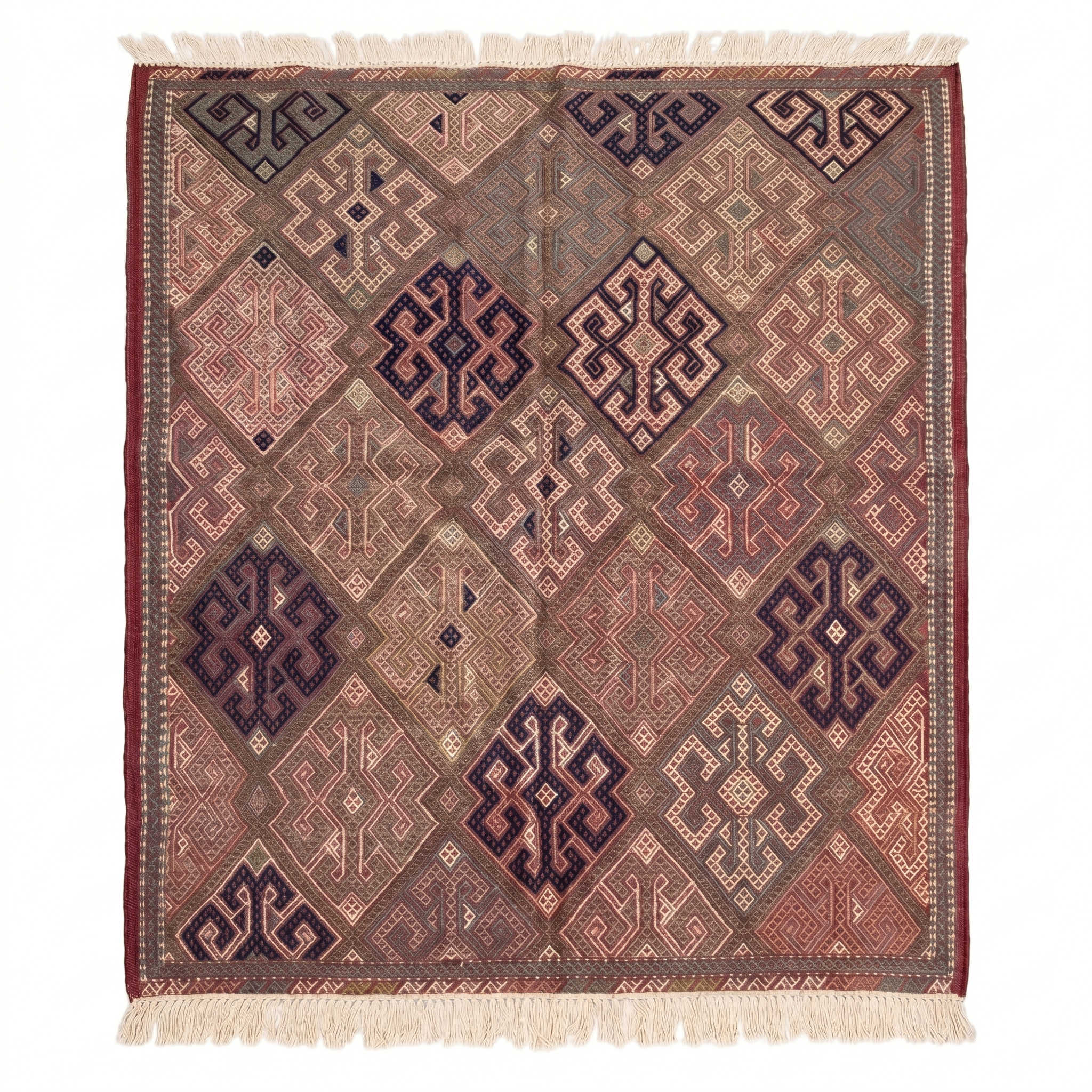 Handmade Afghan Kuchi Design Kilim Rug 195 CM x 151 CM KAS#263