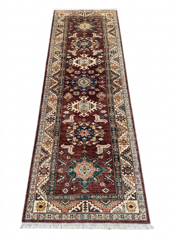 Handmade Chobi  Hallway Runner Rug(263CM x 85CM) SS#87
