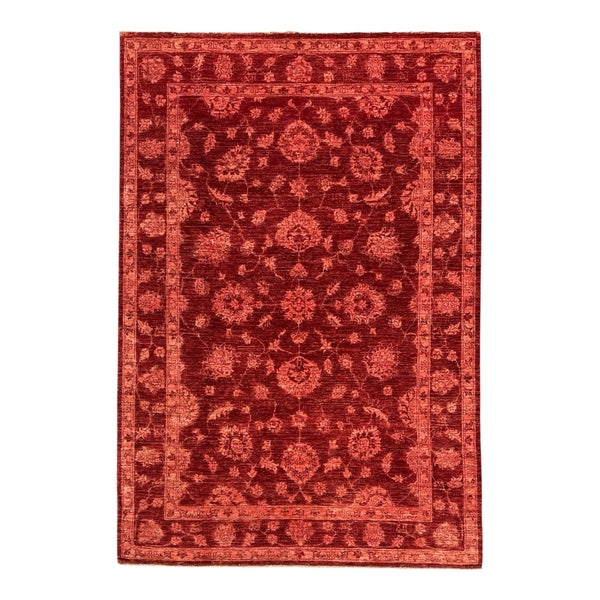 Handmade Red Afghan Chobi Rug, 235 CM  x 170 CM 