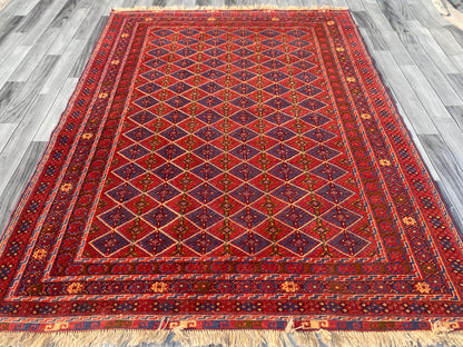 (Copy) Handmade Afghan Tribal Meshwani Rug 204x152 cm KAS#775