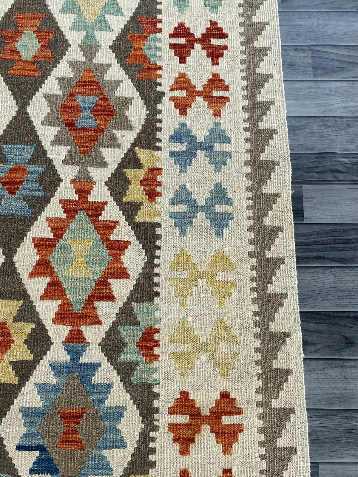 Handmade Afghan Chobi Kilim Rug 192  CM x  154 CM ( SS # 132 )