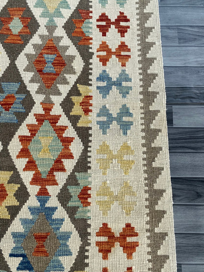 Handmade Afghan Chobi Kilim Rug 192  CM x  154 CM ( SS # 132 )