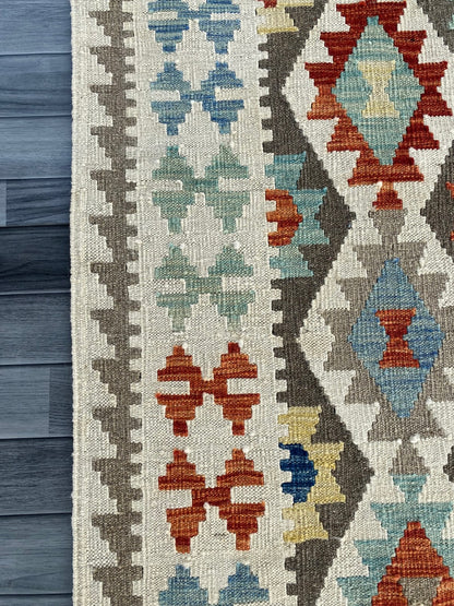 Handmade Afghan Chobi Kilim Rug 192  CM x  154 CM ( SS # 132 )