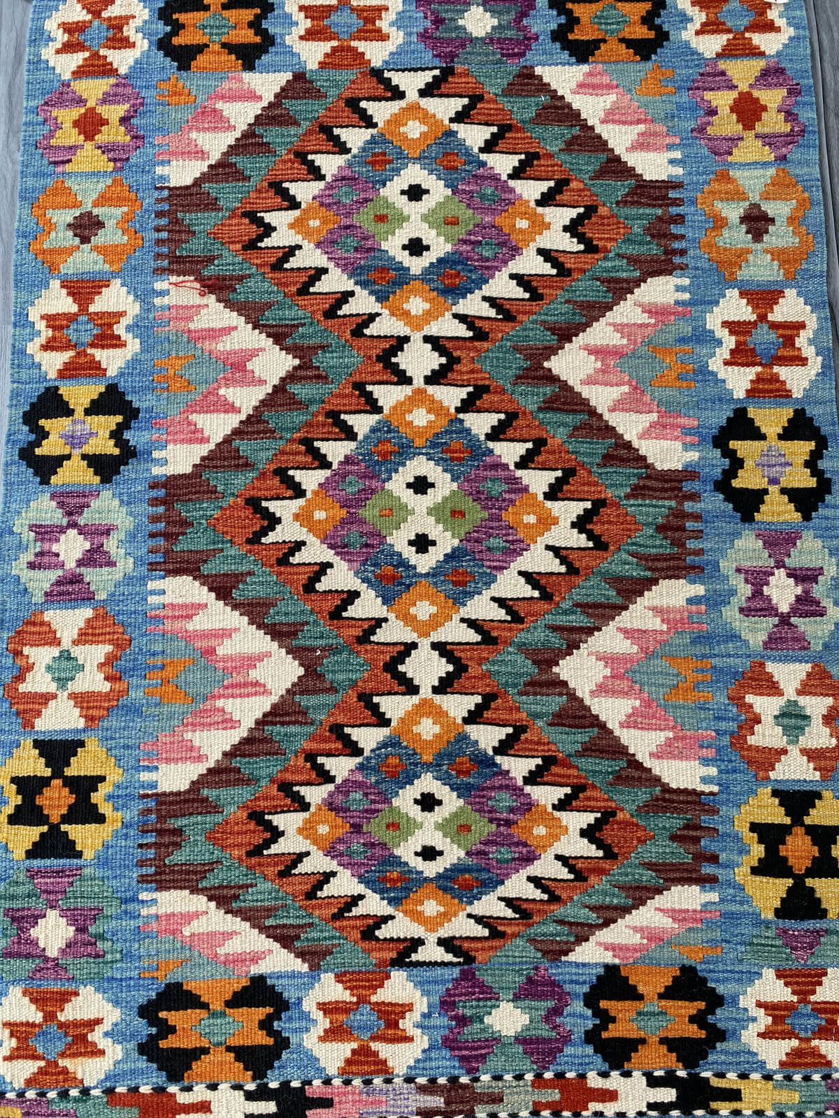 Handmade Afghan Chobi Kilim Rug 127x86 cm KAS#725