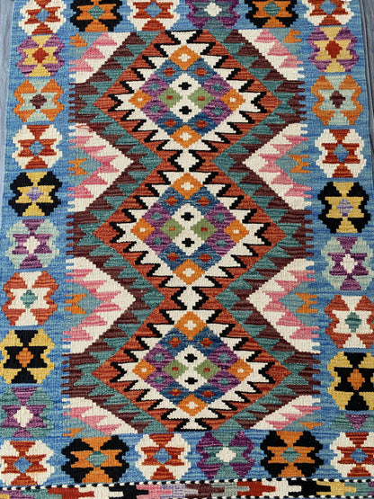 Handmade Afghan Chobi Kilim Rug 127x86 cm KAS#725