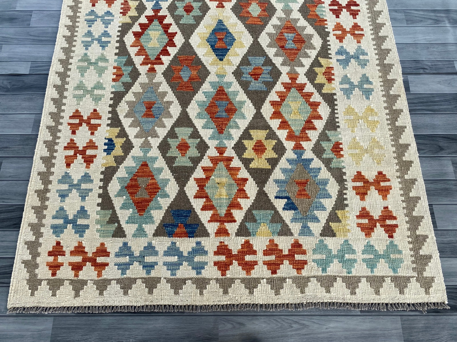 Handmade Afghan Chobi Kilim Rug 192  CM x  154 CM  SS # 132