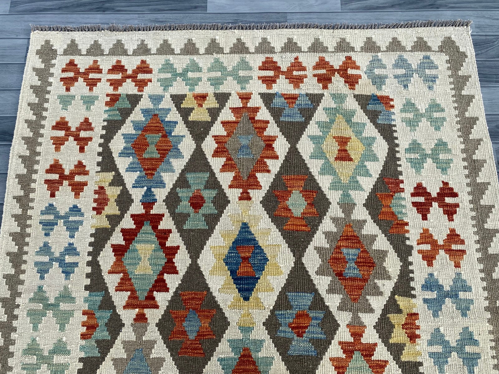 Handmade Afghan Chobi Kilim Rug 192  CM x  154 CM  SS # 132