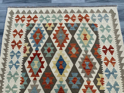 Handmade Afghan Chobi Kilim Rug 192  CM x  154 CM ( SS # 132 )