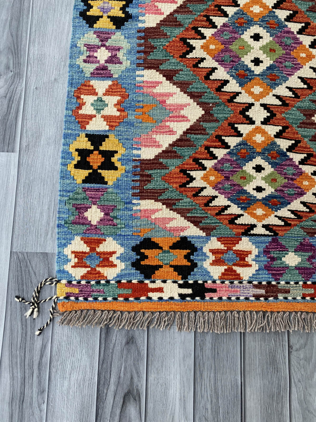 Handmade Afghan Chobi Kilim Rug 127x86 cm KAS#725