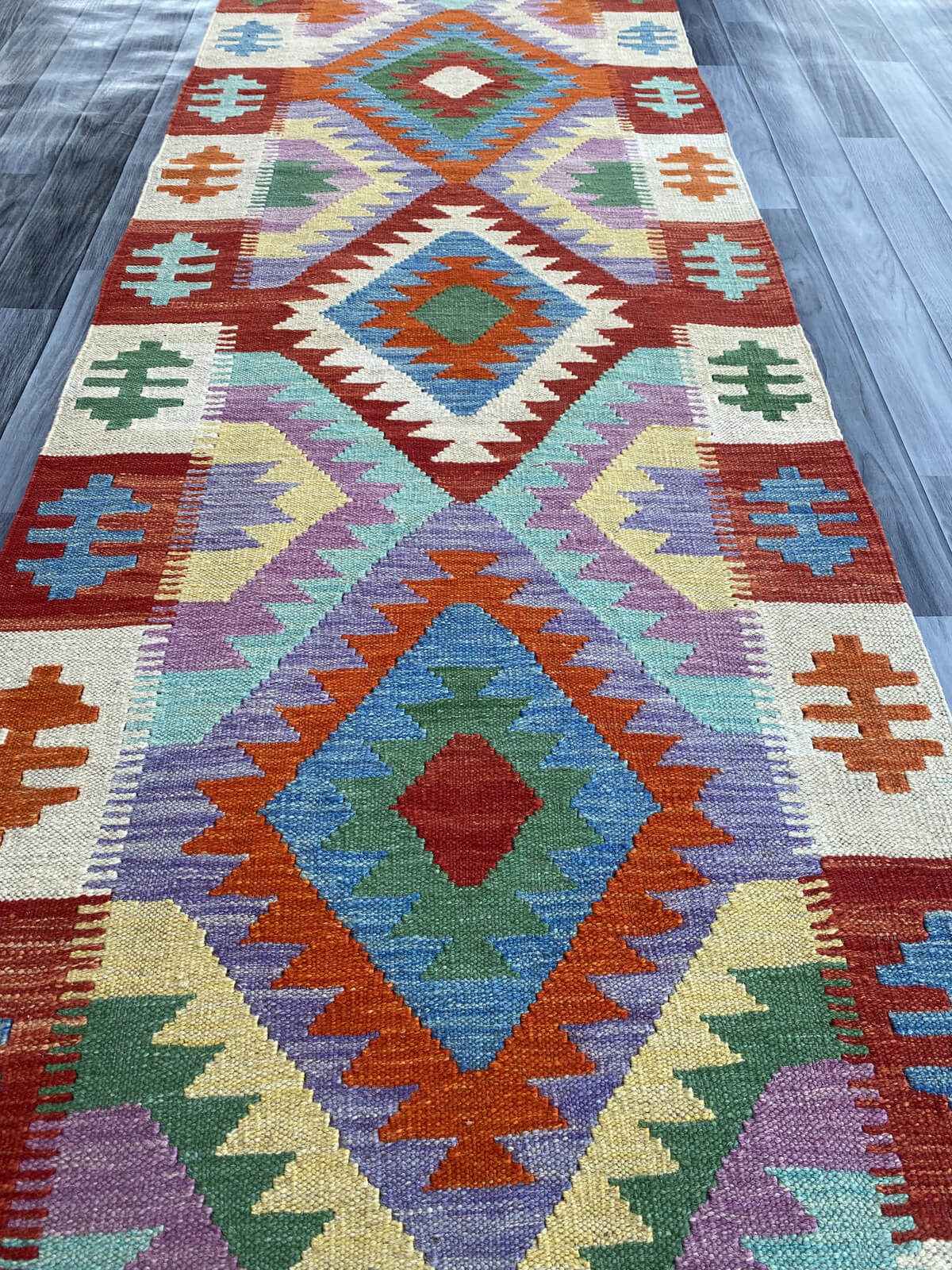 Handmade Flat Weave Kilim Rug ( 487 cm x 84 cm )