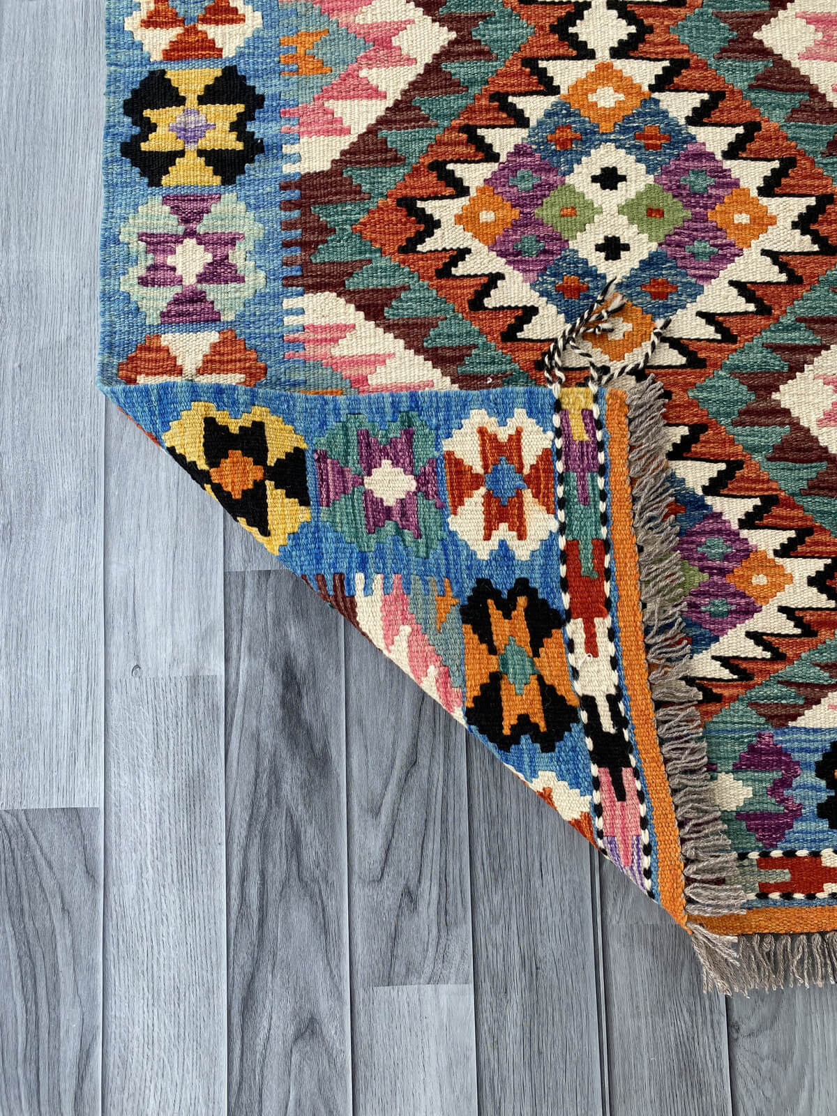 Handmade Afghan Chobi Kilim Rug 127x86 cm KAS#725