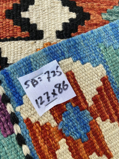 Handmade Afghan Chobi Kilim Rug 127x86 cm KAS#725