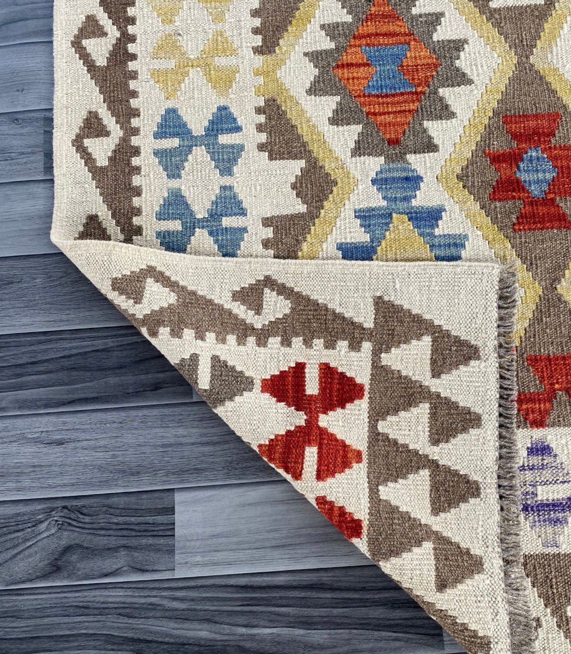 Handmade Afghan Chobi Kilim Rug 195  CM x  153 CM ( SS # 131)