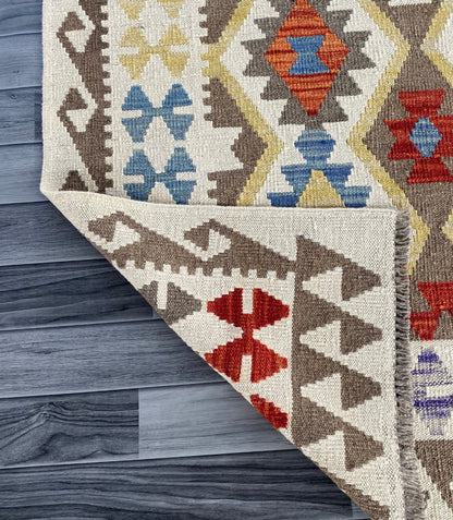 Handmade Afghan Chobi Kilim Rug 195  CM x  153 CM ( SS # 131)