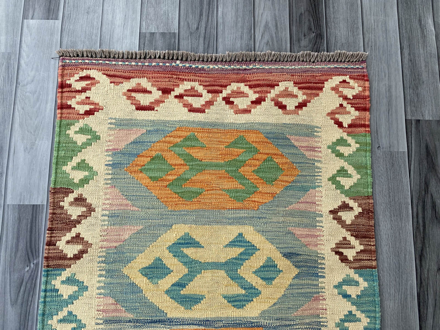Handmade Afghan Chobi Kilim Rug 103x77 cm KAS#726