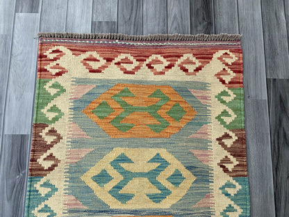 Handmade Afghan Chobi Kilim Rug 103x77 cm KAS#726