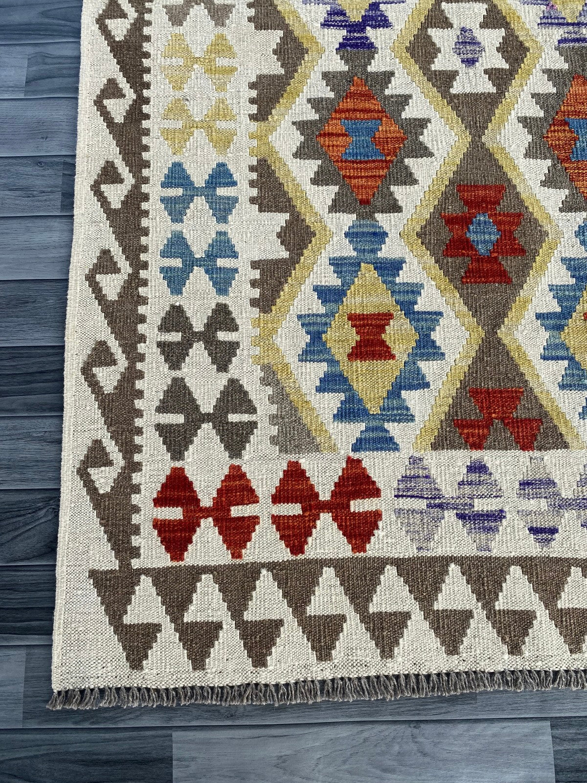 Handmade Afghan Chobi Kilim Rug 195  CM x  153 CM  SS # 131