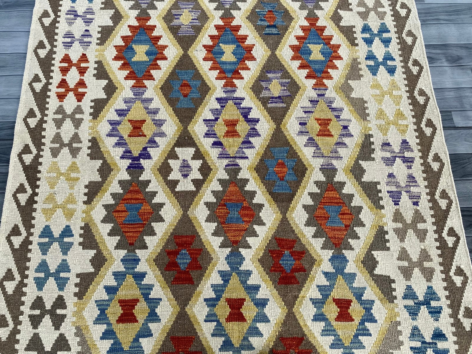 Handmade Afghan Chobi Kilim Rug 195  CM x  153 CM  SS # 131