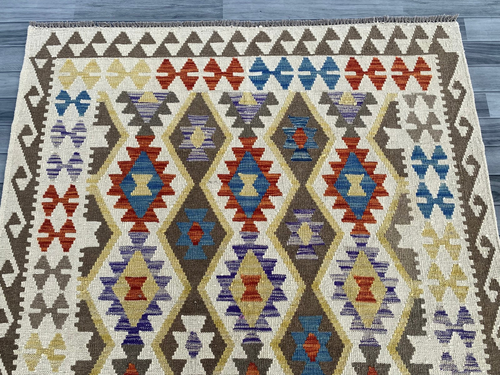 Handmade Afghan Chobi Kilim Rug 195  CM x  153 CM  SS # 131