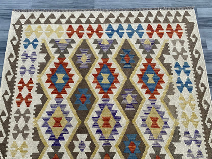 Handmade Afghan Chobi Kilim Rug 195  CM x  153 CM ( SS # 131)