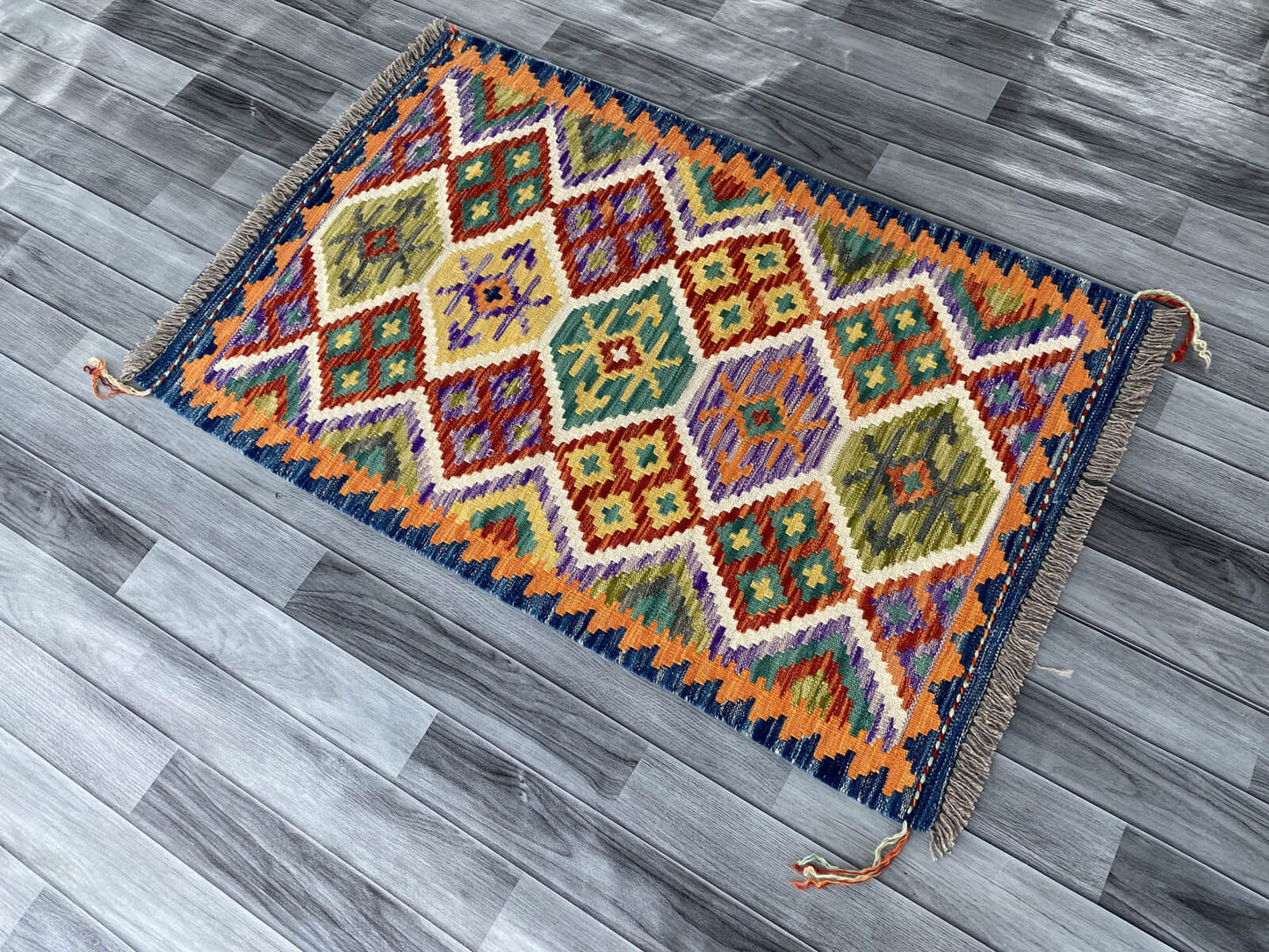 Handmade Afghan Chobi Kilim Rug 122x80 cm KAS#727