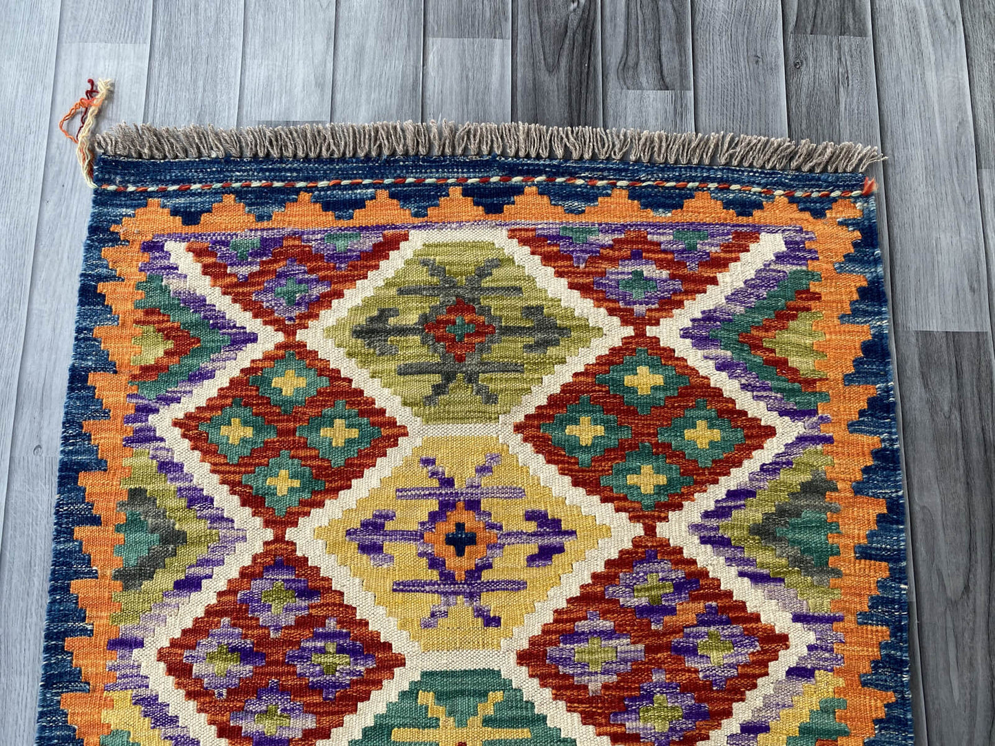 Handmade Afghan Chobi Kilim Rug 122x80 cm KAS#727