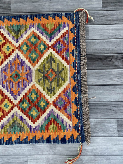 Handmade Afghan Chobi Kilim Rug 122x80 cm KAS#727