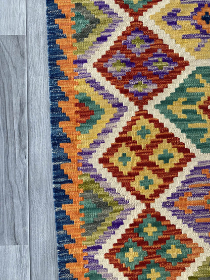 Handmade Afghan Chobi Kilim Rug 122x80 cm KAS#727