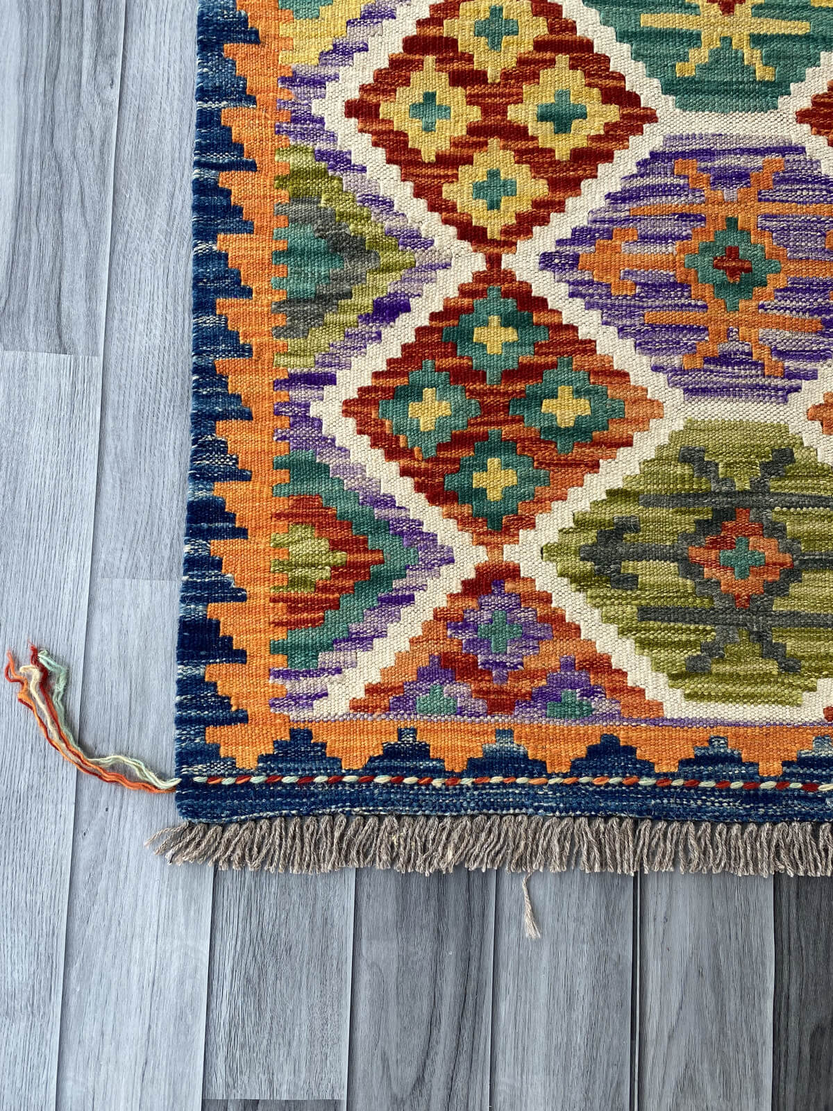 Handmade Afghan Chobi Kilim Rug 122x80 cm KAS#727