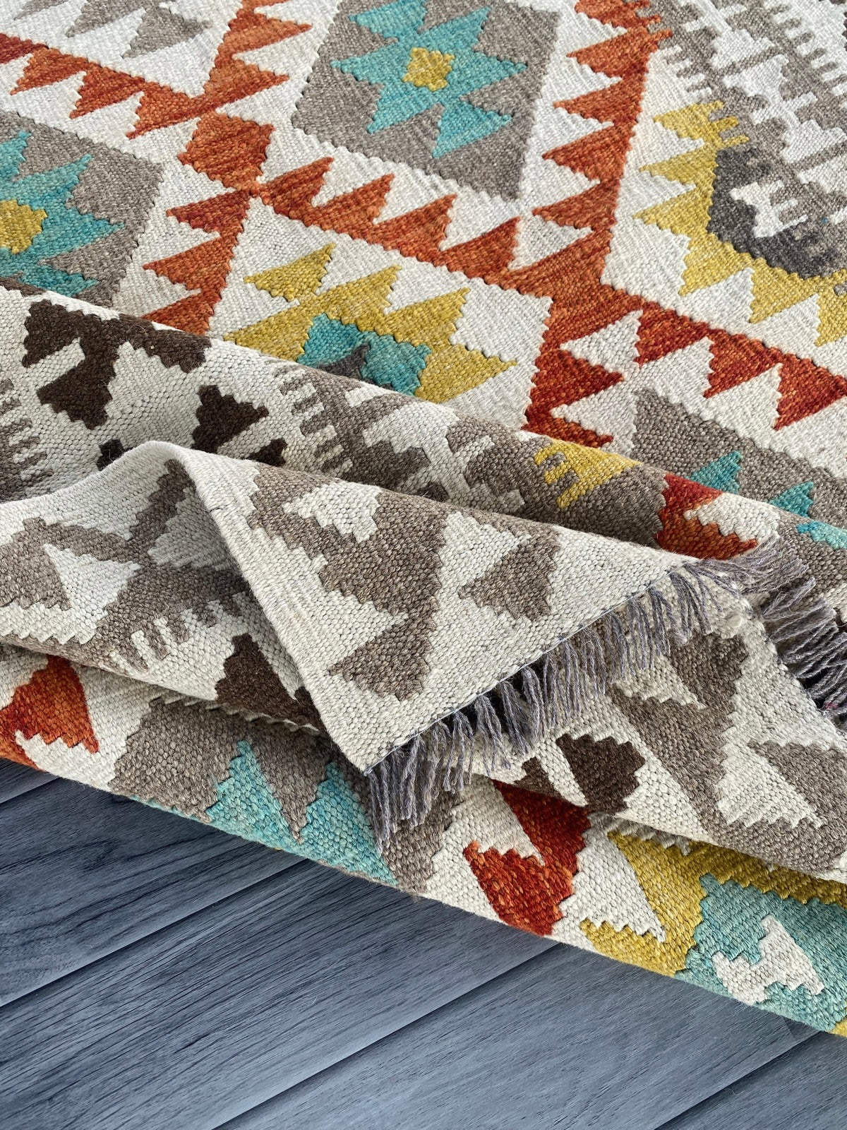 Handmade Afghan Chobi Kilim Rug 200  CM x  150 CM  SS # 130