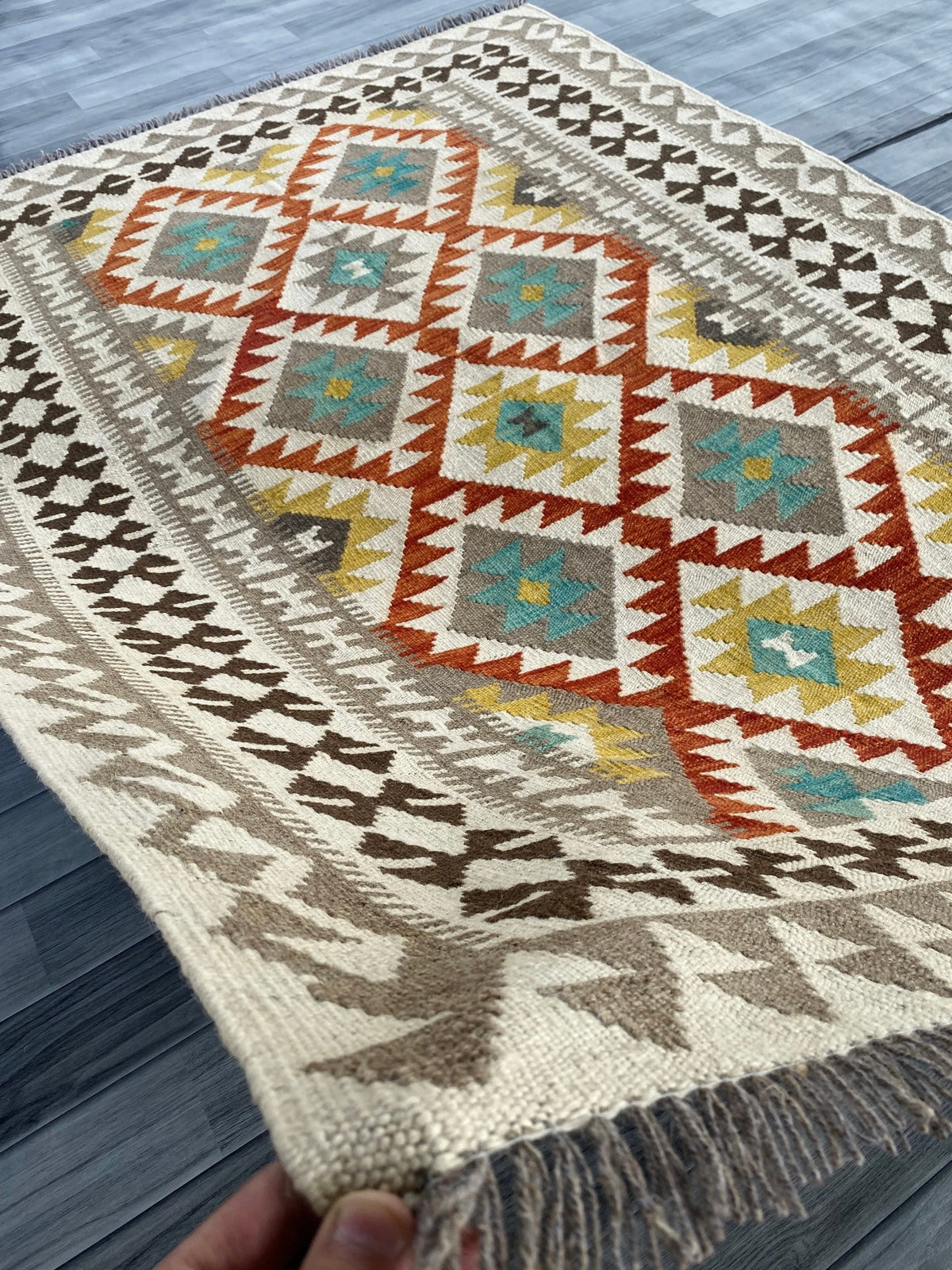 Handmade Afghan Chobi Kilim Rug 200  CM x  150 CM  SS # 130