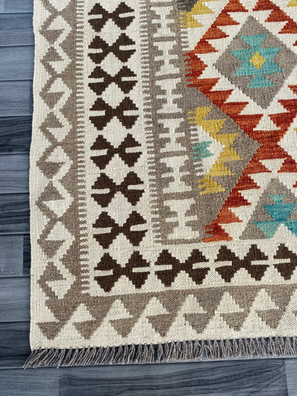 Handmade Afghan Chobi Kilim Rug 200  CM x  150 CM ( SS # 130)