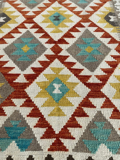 Handmade Afghan Chobi Kilim Rug 200  CM x  150 CM ( SS # 130)