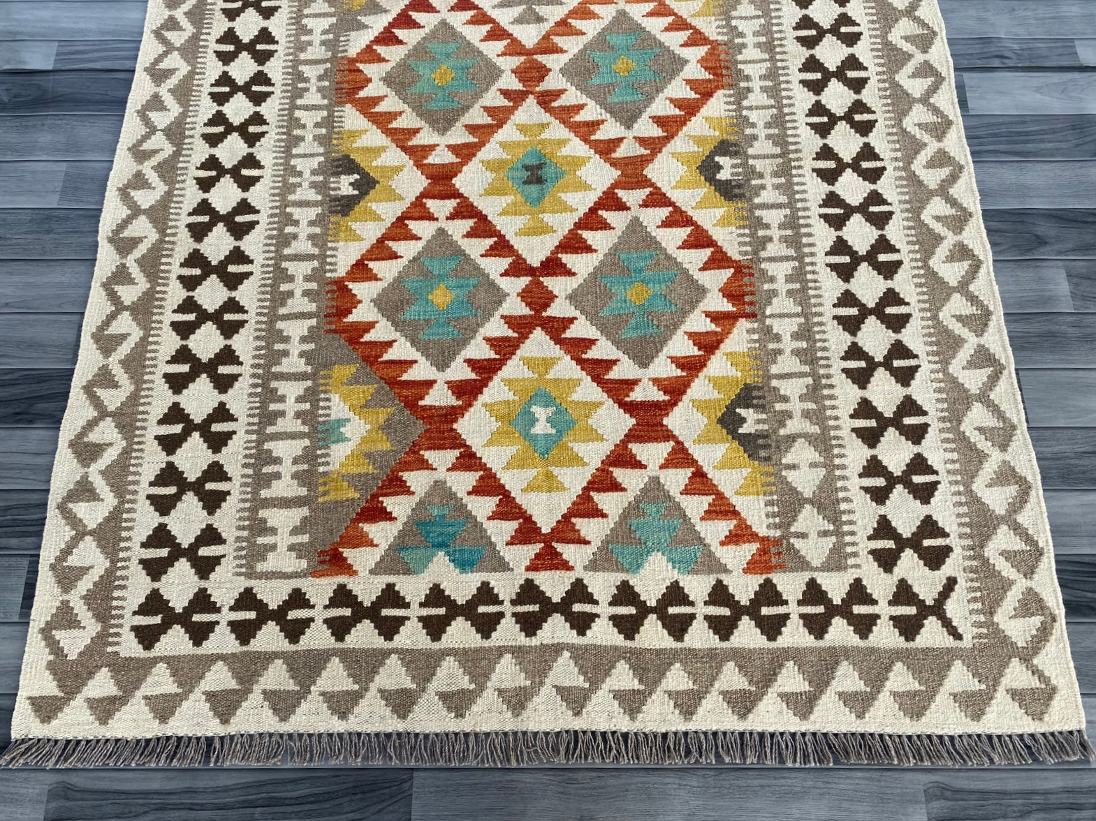 Handmade Afghan Chobi Kilim Rug 200  CM x  150 CM  SS # 130