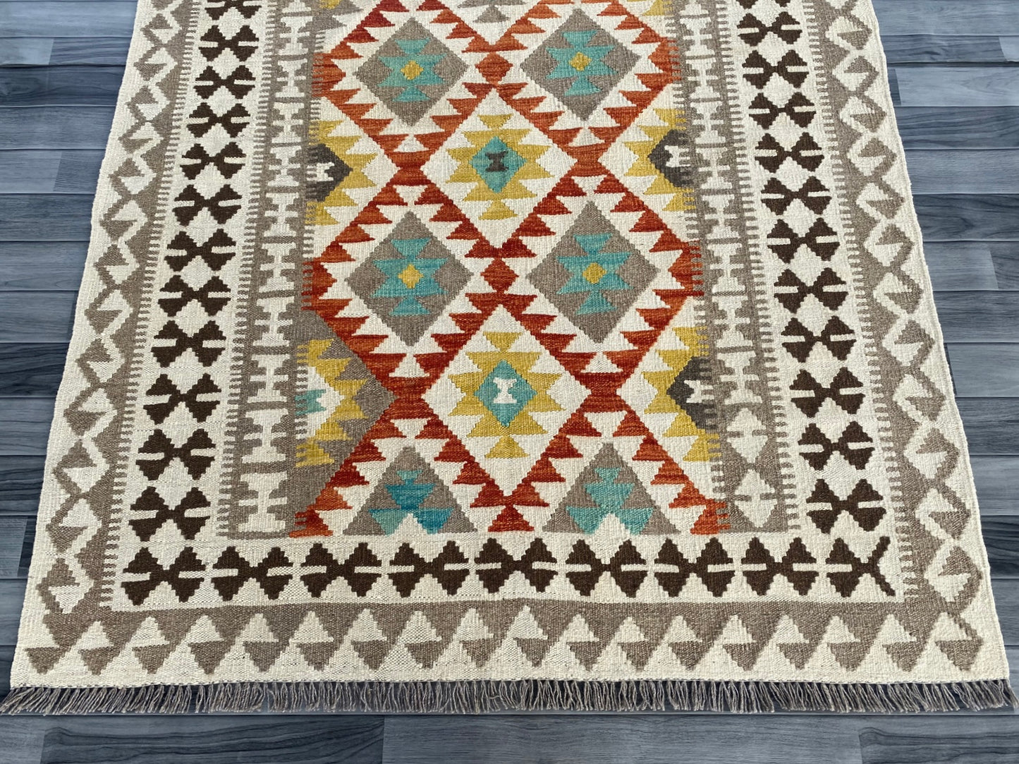 Handmade Afghan Chobi Kilim Rug 200  CM x  150 CM ( SS # 130)