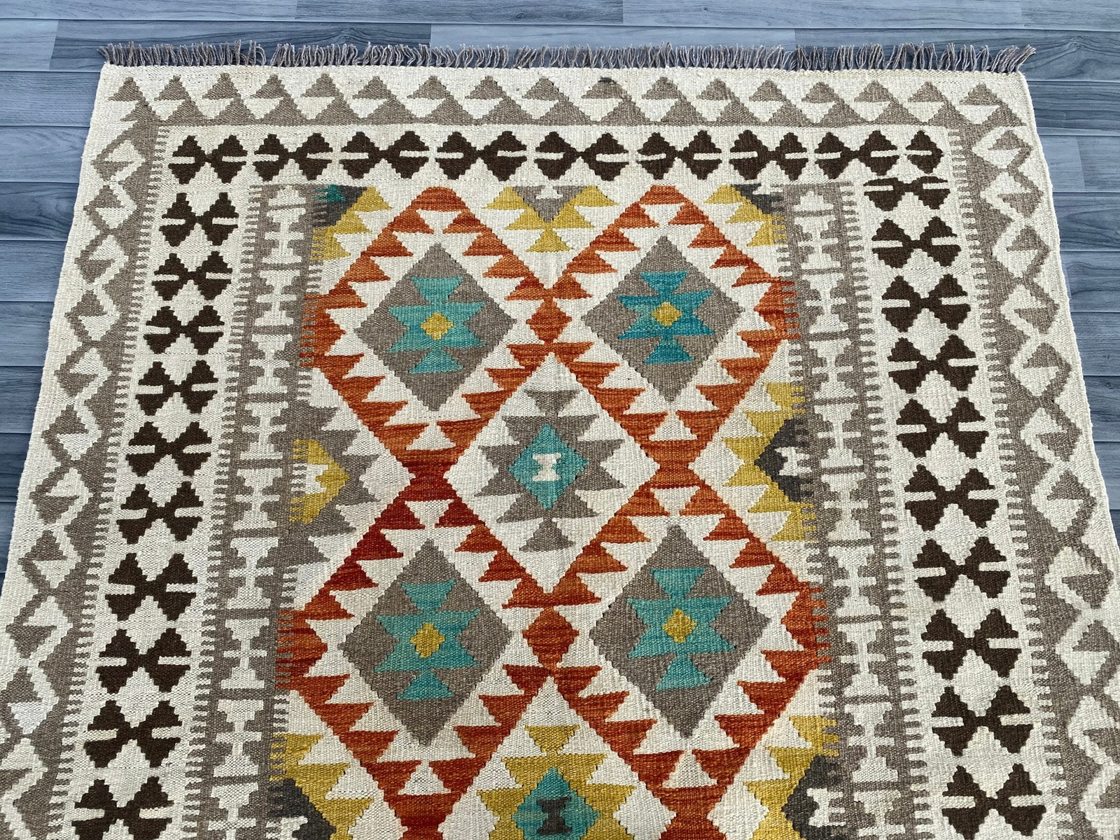 Handmade Afghan Chobi Kilim Rug 200  CM x  150 CM  SS # 130