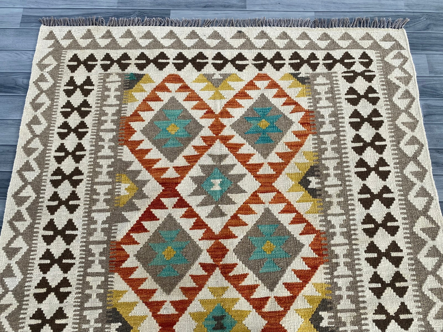 Handmade Afghan Chobi Kilim Rug 200  CM x  150 CM ( SS # 130)