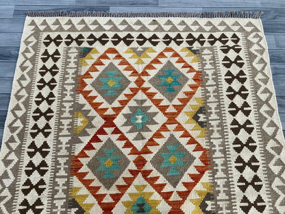 Handmade Afghan Chobi Kilim Rug 200  CM x  150 CM ( SS # 130)