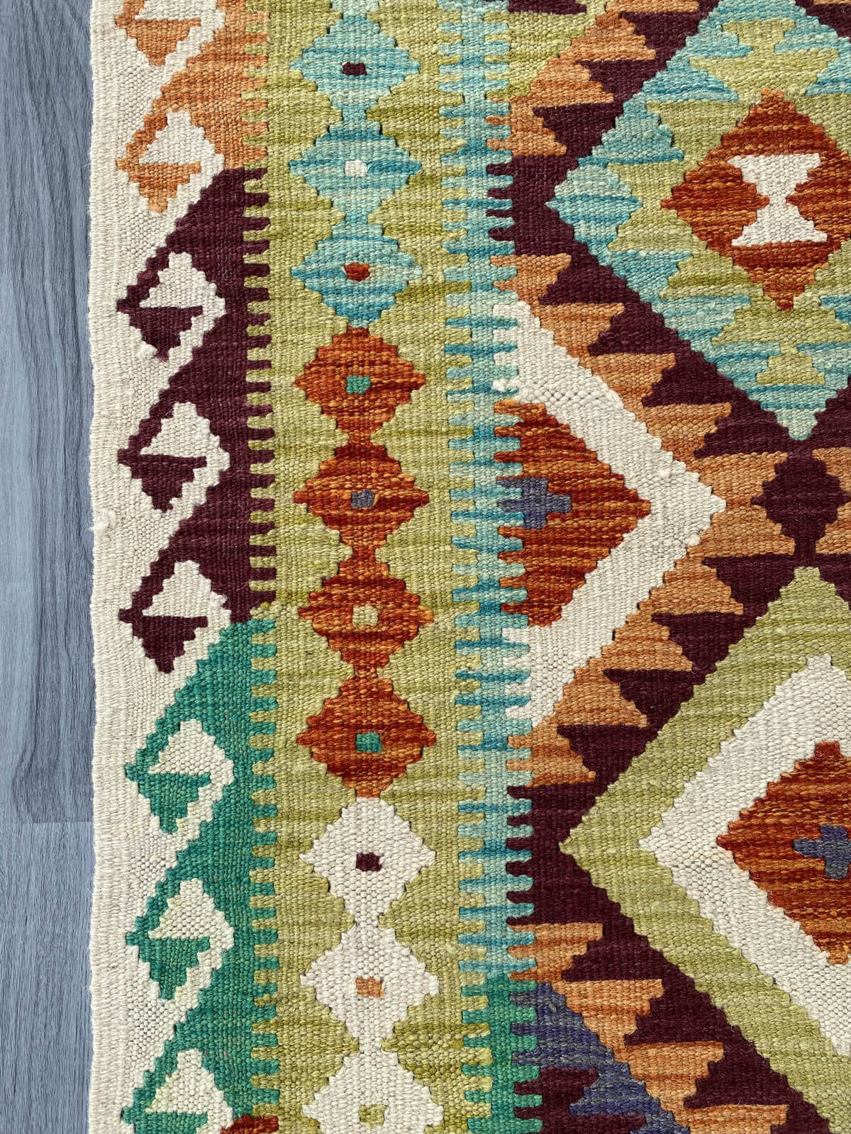 Handmade Afghan Chobi Kilim Rug 126x77 cm KAS#728