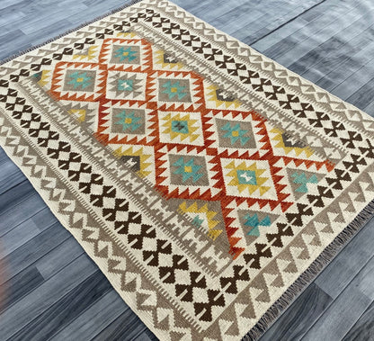 Handmade Afghan Chobi Kilim Rug 200  CM x  150 CM ( SS # 130)