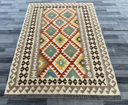 Handmade Afghan Chobi Kilim Rug 200  CM x  150 CM ( SS # 130)