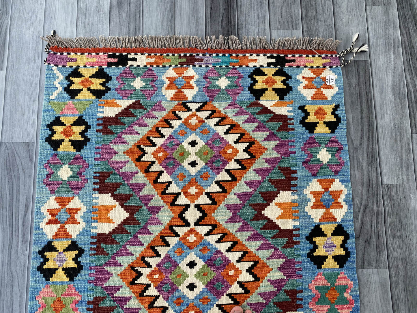 Handmade Afghan Chobi Kilim Rug 130x87 cm KAS#729