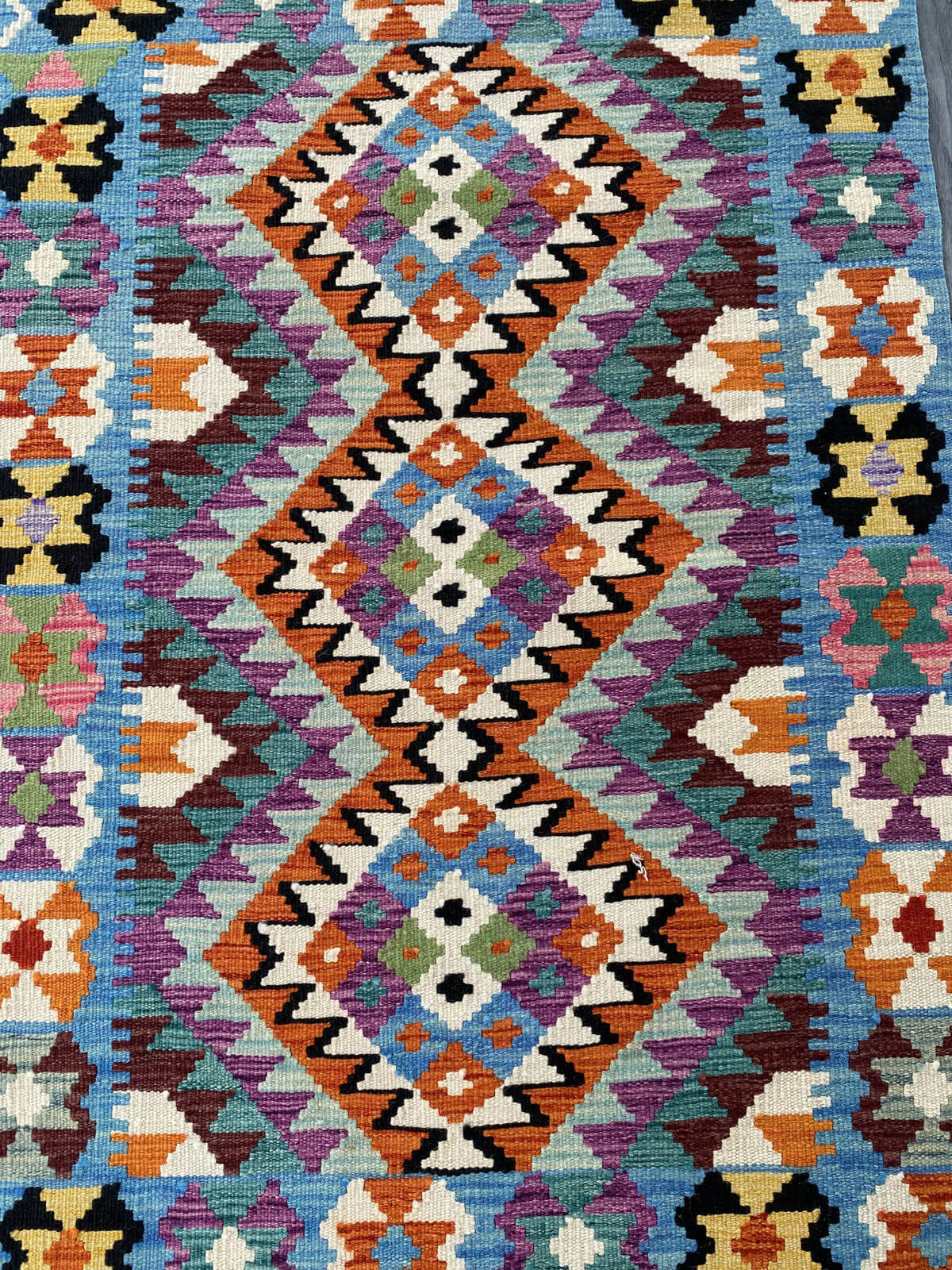 Handmade Afghan Chobi Kilim Rug 130x87 cm KAS#729