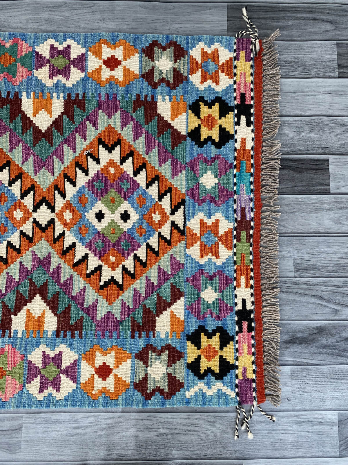 Handmade Afghan Chobi Kilim Rug 130x87 cm KAS#729