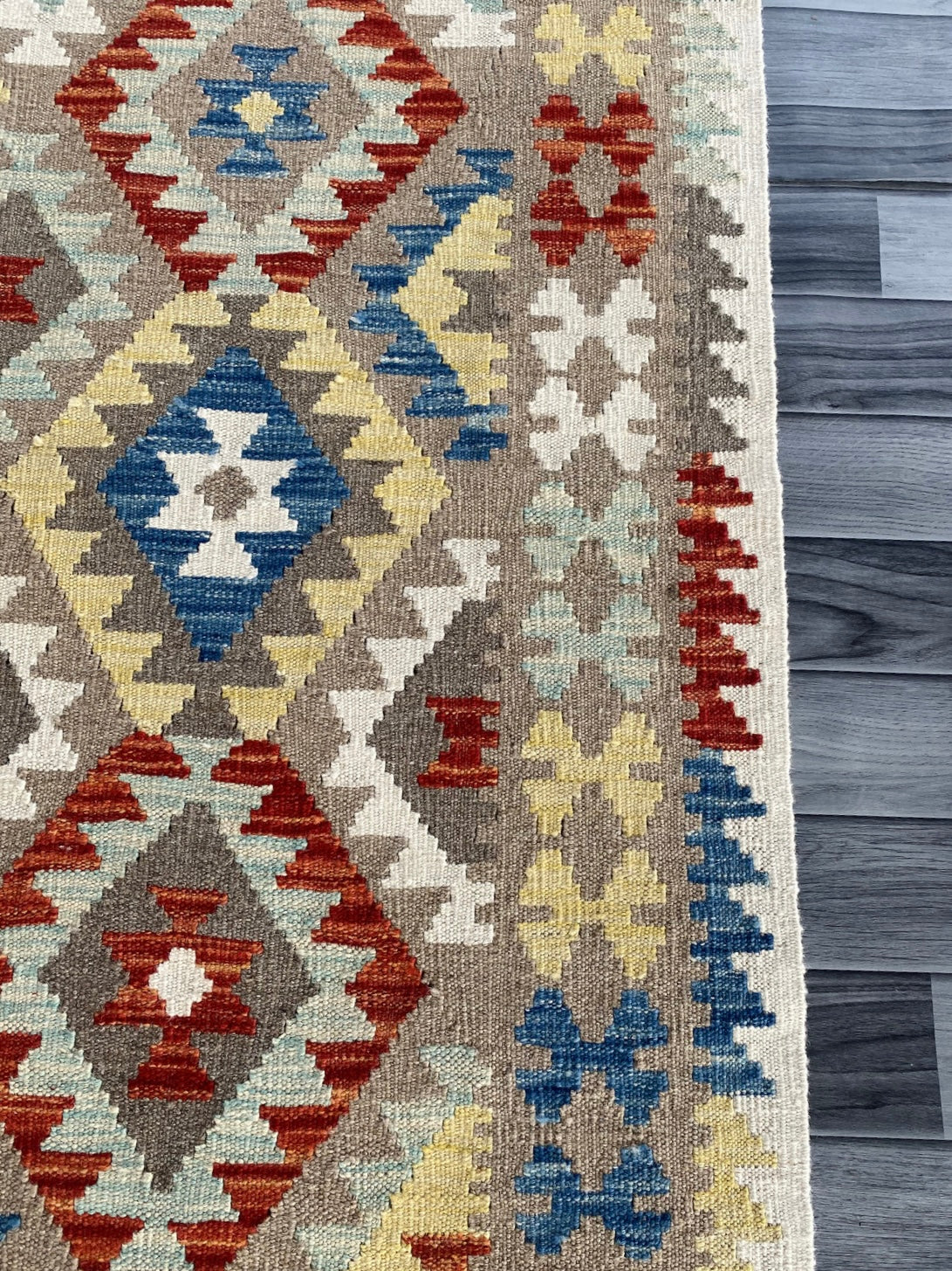Handmade Afghan Chobi Kilim Rug 194  CM x  149 CM  SS # 129