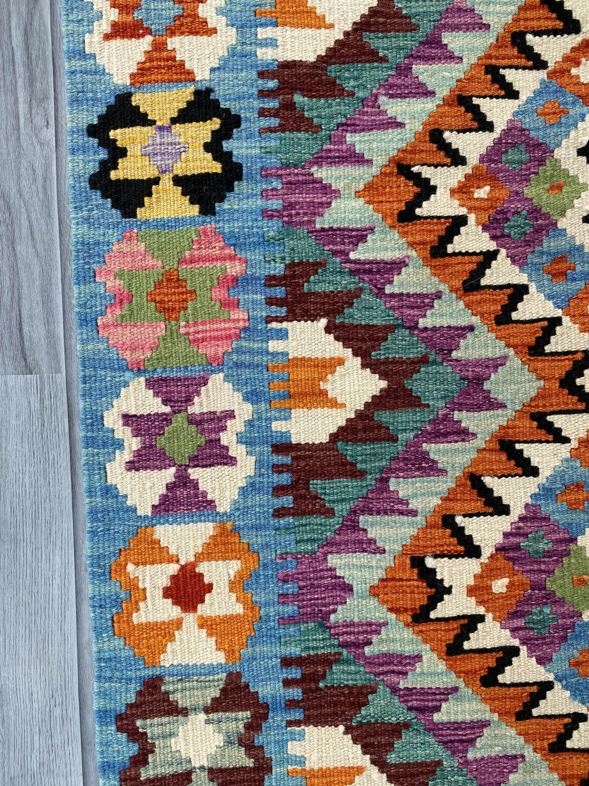 Handmade Afghan Chobi Kilim Rug 130x87 cm KAS#729