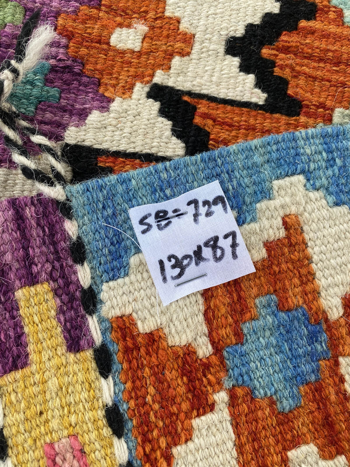 Handmade Afghan Chobi Kilim Rug 130x87 cm KAS#729