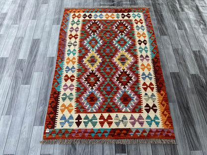 Handmade Afghan Chobi Kilim Rug 158x108 cm KAS#730