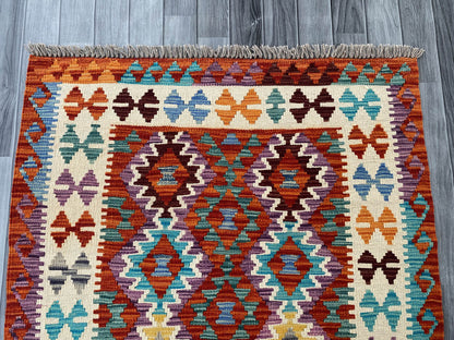 Handmade Afghan Chobi Kilim Rug 158x108 cm KAS#730